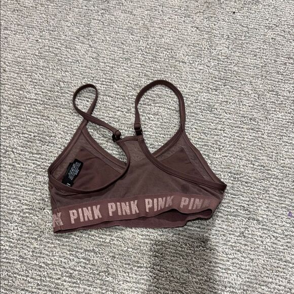 PINK Victoria's Secret Brown Sports Bra with Racerback - Picture 2 of 3